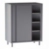 armadio acciaio inox porte scorrevoli con 3 ripiani h cm 180 misure cm. 110X50X180