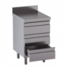 cassettiera con 3 cassetti e alzatina misure cm. 50X60X85