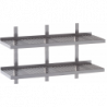 mensola acciaio inox doppia forata tre cremagliere 150X40X4