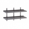 mensola acciaio inox doppia tre cremagliere 140X30X4