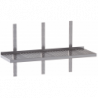 mensola acciaio inox singola forata tre cremagliere 150X30X4