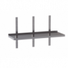 mensola acciaio inox singola tre cremagliere 120X30X4