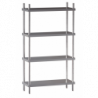 scaffale acciaio inox ripiani lisci h cm 200 4 piani gambe tonde ø 35 mm misure cm. 80X50X200