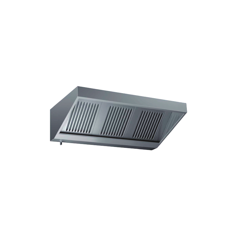 Cappa snack a parete acciaio inox con filtri 100x70x45 con motore