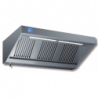Cappa snack a parete acciaio inox 100x90x45 con con motore regolatore e plafoniera