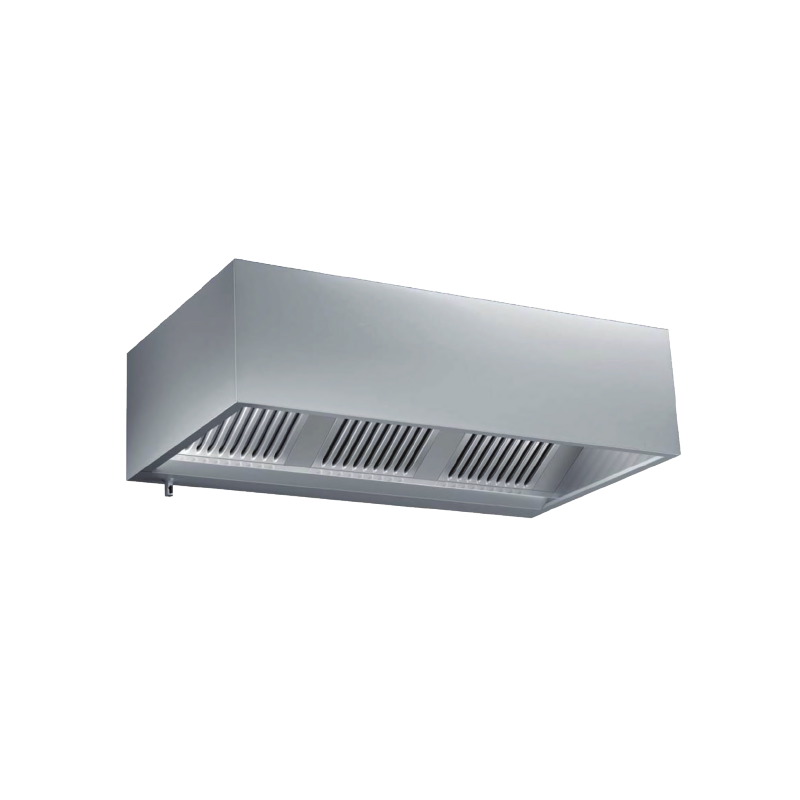 Cappa a parete cubica acciaio inox con motore interno 200 x 90 x 30