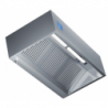 Cappa a parete cubica acciaio inox con motore regolatore e plafoniera led 250 x 90 x 30