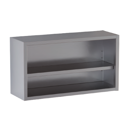 pensile acciaio inox a giorno 1 ripiano h 65 misure cm. 100X40X65
