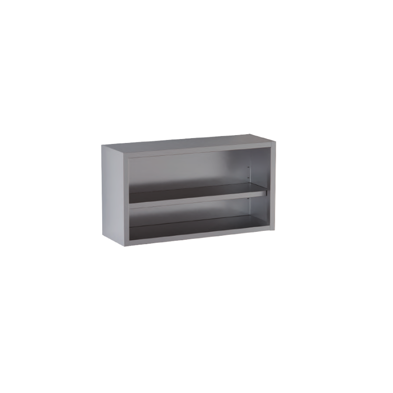 pensile acciaio inox a giorno 1 ripiano h 65 misure cm. 40X40X65