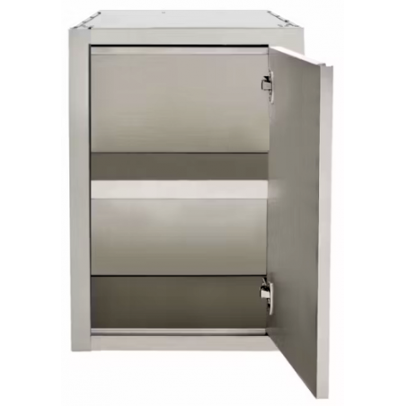 pensile acciaio inox porta battente 1 ripiano h 65 misure cm. 60X40X65