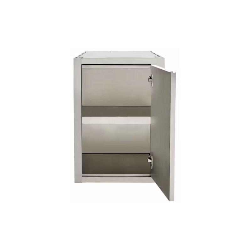 pensile acciaio inox porta battente 1 ripiano h 65 misure cm. 80X40X65