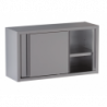pensile acciaio inox porte scorrevoli 1 ripiano h 65 misure cm. 100X40X65