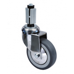 ruota girevole per gamba quadrata tavolo aperto diametro mm. 100, spessore mm. 22, portata kg. 60