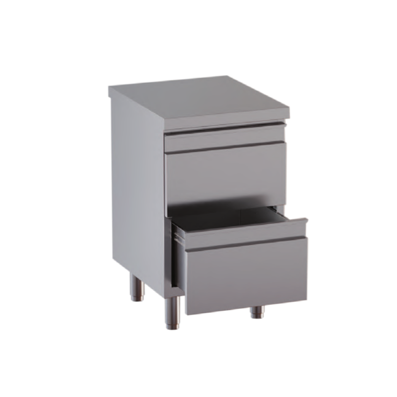 cassettiera 2 cassetti misure cm. 50x70x85