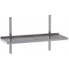 mensola acciaio inox singola forata 60X30X4