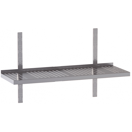 mensola acciaio inox singola forata 110X30X4
