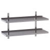 mensola acciaio inox doppia 70X30X4