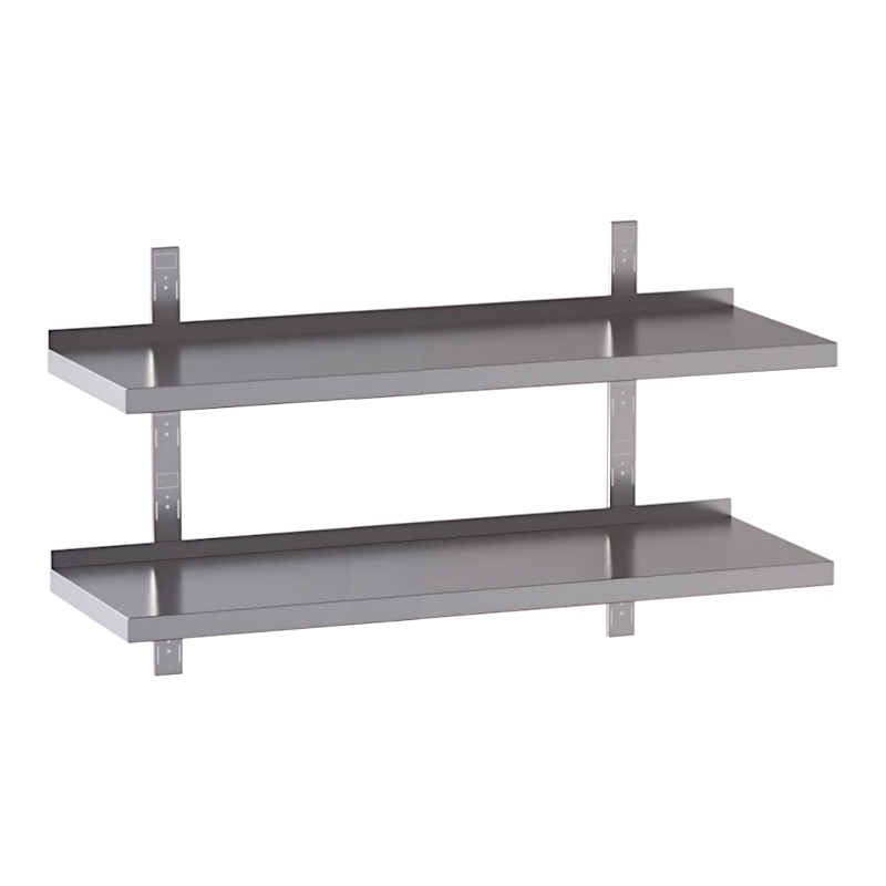 mensola acciaio inox doppia 60X30X4
