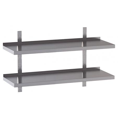 mensola acciaio inox doppia 110X40X4