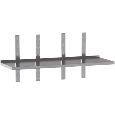 mensola acciaio inox singola quattro cremagliere190X40X4