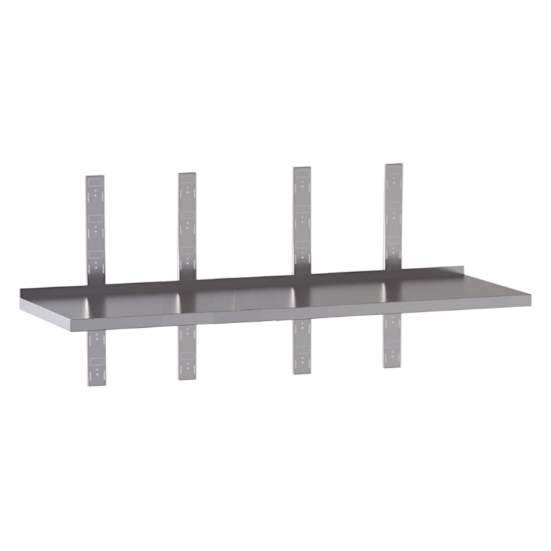 mensola acciaio inox singola quattro cremagliere170X30X4