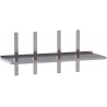 mensola acciaio inox singola quattro cremagliere170X30X4