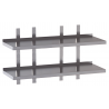 mensola acciaio inox doppia quattro cremagliere170X30X4