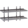 mensola acciaio inox doppia forata quattro cremagliere190X30X4