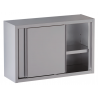 pensile acciaio inox porte scorrevoli 1 ripiano h 80 cm. 120X40X80