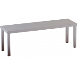ripiano mensola in acciaio inox di appoggio per tavoli gambe quadre 40x40 mm ripiano singolo h 40 100X35X40