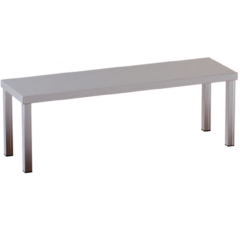ripiano mensola in acciaio inox di appoggio per tavoli gambe quadre 40x40 mm ripiano singolo h 40 100X35X40