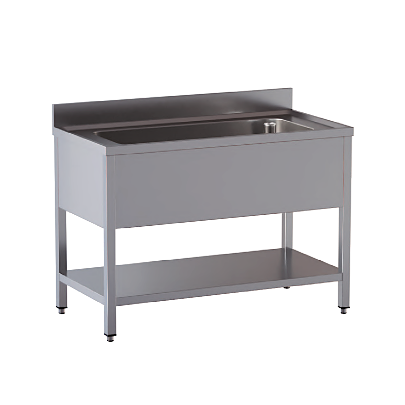 lavello acciaio inox aperto con sottopiano vasca grande misure cm. 180X70X85