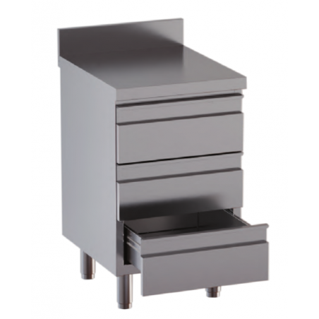 cassettiera con 3 cassetti e alzatina misure cm. 50X60X85