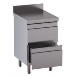 cassettiera con 2 cassetti e alzatina misure cm. 50X60X85