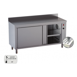 tavolo caldo con porte scorrevoli e alzatina 2500w 90° 130 X 70 X 85