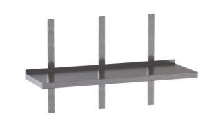 mensola acciaio inox singola tre cremagliere misure cm. 130X40X4