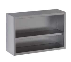 pensile acciaio inox a giorno 1 ripiano h 80 misure cm. 150X40X80
