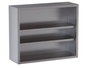 pensile acciaio inox a giorno 2 ripiani h 100 misure cm. 140X40X100