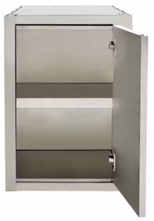 pensile acciaio inox porta battente 1 ripiano h 65 misure cm. 50X40X65