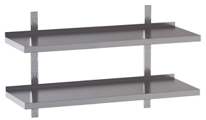 mensola acciaio inox doppia misure cm. 110X30X4