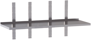 mensola acciaio inox singola quattro cremagliere misure cm. 180X30X4