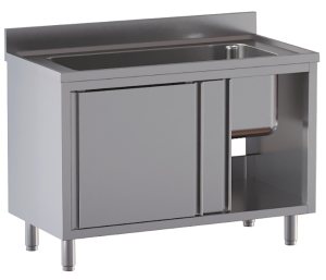 lavello acciaio inox armadiato vasca grande misure cm. 120x70x85