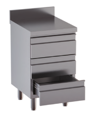 cassettiera con 3 cassetti e alzatina misure cm. 50x70x85