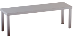 ripiano mensola in acciaio inox di appoggio per tavoli gambe quadre 40x40 mm ripiano singolo h 40 160X35X40