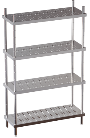 scaffale ripiani forati h cm 200 4 piani misure cm. 130 X 60 X 200