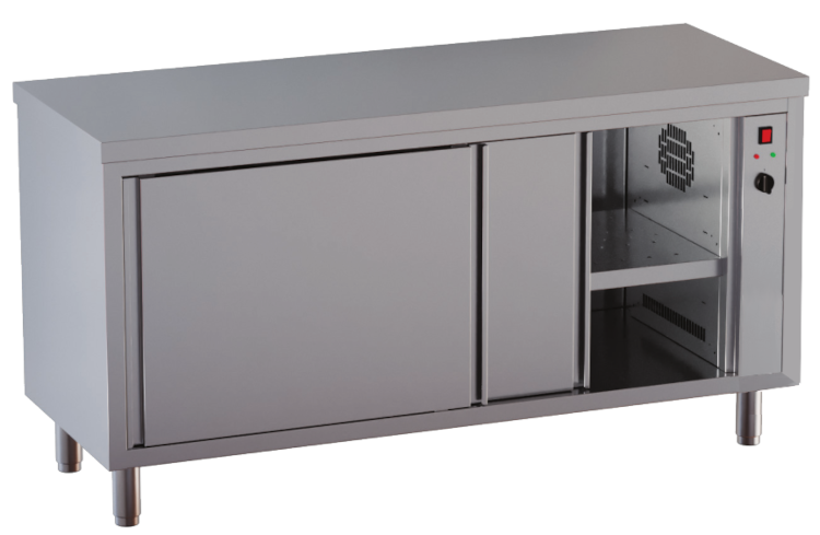 tavolo caldo con porte scorrevoli 2500w 90° 190 X 60 X 85