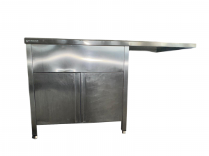 Lavello usato in acciaio inox con 1 vasca, gocciolatoio e vano lavastoviglie – 150x70x85 cm